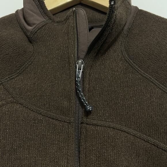 Mountain Hardware Jacket Womens Medium Brown Polartec Full Zip Knit - Picture 4 of 10